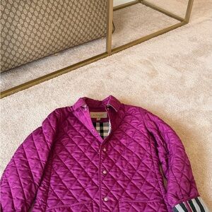 Burberry Purple Quilted Kids Jacket